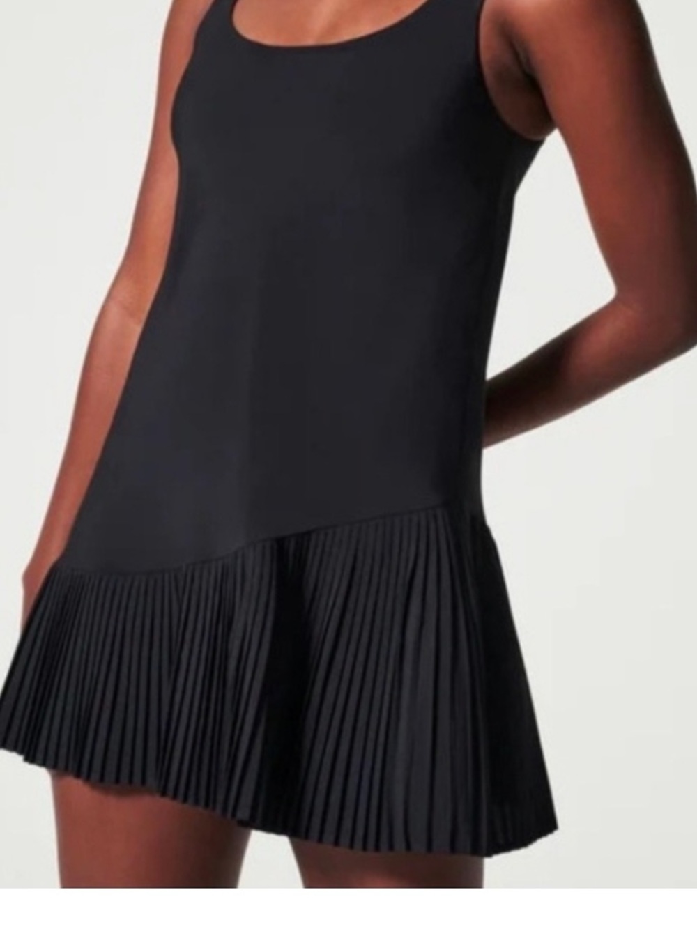 Spanx dark grey w/slate green hue inside. Pleated-Hem Get Moving dress - Picture 5 of 12